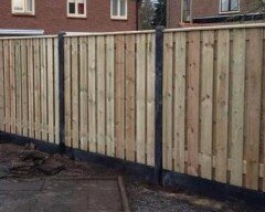 Hout beton schutting budget