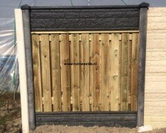 Hout beton schutting kasteel