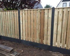 Hout beton schutting basis