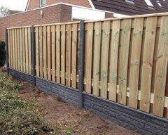 Hout beton schutting luxe